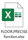 showing the usage of FLOOR PRECISE function
